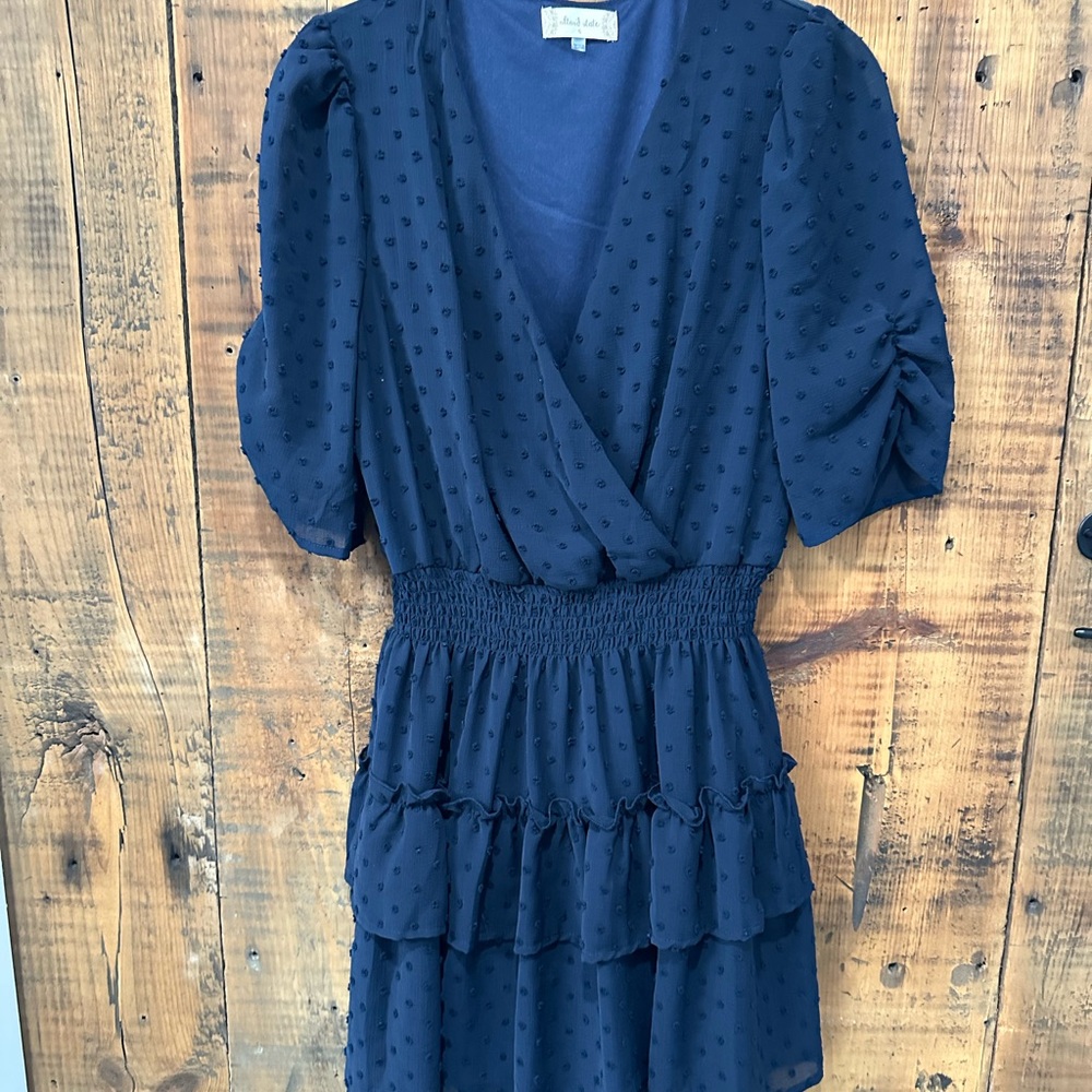 Altar’d State Navy Blue Dress Small with Smocked Waist
